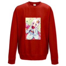Свитшот с принтом Неко Пара Кошачий Рай Ванилла Неко - XS красный