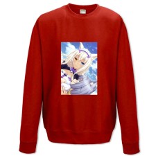 Свитшот с принтом Неко Пара Кошачий Рай Забавные Девушки - XS красный