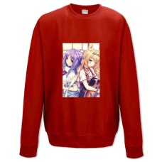 Свитшот с принтом Неко Пара Кошачий Рай Синнамон И Мапл - XS красный