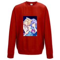 Свитшот с принтом Неко Пара Кошачий Рай Мапл И Синнамон - XS красный