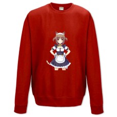 Свитшот с принтом Неко Пара Кошачий Рай Азуки Неко - XS красный