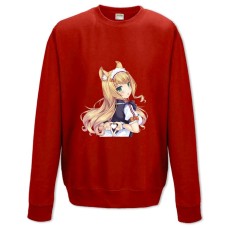 Свитшот с принтом Неко Пара Кошачий Рай Мапл - XS красный