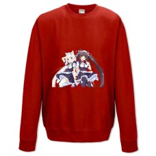 Свитшот с принтом Неко Пара Кошачий Рай Ванилла И Чоколла 2 - XS красный