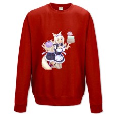 Свитшот с принтом Неко Пара Кошачий Рай Коконат - XS красный