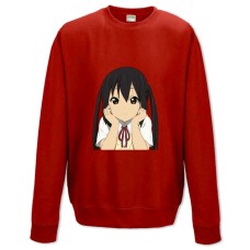 Свитшот с принтом Кэй-Он! Адзуса Накано - XS красный