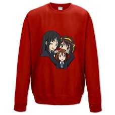 Свитшот с принтом Кэй-Он! Девушки - XS красный