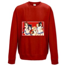 Свитшот с принтом Кэй-Он! Симпатичный Принт - XS красный