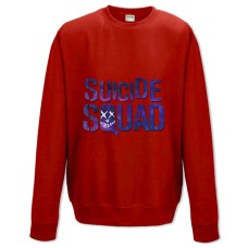 Sweatshort with Print Suicide Squad Violet Logo - XS  red