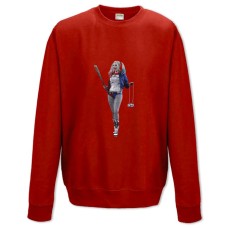 Sweatshort with Print Suicide Squad Harley Quinn Smiling - XS  red