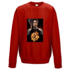Sweatshort with Print The Hunger Games Katniss Everdeen Fire Logo Print - XS  red
