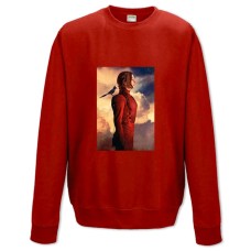 Sweatshort with Print The Hunger Games Katniss Everdeen Hero In Red - XS  red