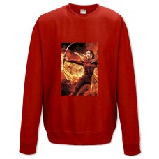 Sweatshort with Print The Hunger Games Katniss Everdeen Main Hero - XS  red