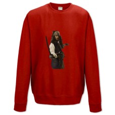 Свитшот с принтом Пираты Карибского Моря Джек Воробей - XS красный
