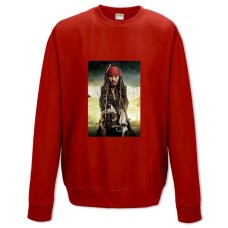 Свитшот с принтом Пираты Карибского Моря Джек Воробей Герой - XS красный