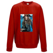 Свитшот с принтом Пираты Карибского Моря Гектор Барбосса - XS красный