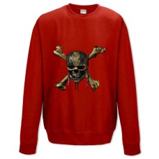 Свитшот с принтом Пираты Карибского Моря Скелет Знак - XS красный