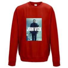 Свитшот с принтом Джон Уик Героический Принт - XS красный