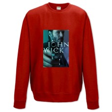 Свитшот с принтом Джон Уик Логотип Принт - XS красный