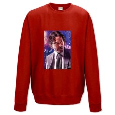 Свитшот с принтом Джон Уик Красивый Герой - XS красный