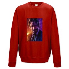 Свитшот с принтом Джон Уик Дождь - XS красный