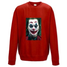 Свитшот с принтом Джокер Лицо - XS красный