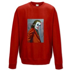 Свитшот с принтом Джокер Курение Арт - XS красный