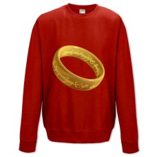 Sweatshort with Print The Lord Of The Rings Gold Ring - XS  red