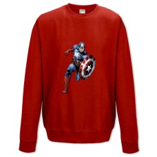 Свитшот с принтом Марвел Капитан Америка - XS красный