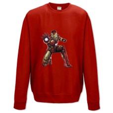 Свитшот с принтом Марвел Железный Человек Герой - XS красный