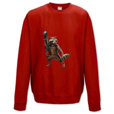 Свитшот с принтом Марвел Ракета Герой - XS красный