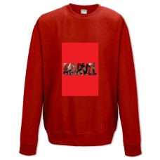 Свитшот с принтом Марвел Логотип - XS красный