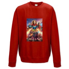 Свитшот с принтом Марвел Герои - XS красный