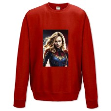 Свитшот с принтом Марвел Капитан Марвел Герой - XS красный
