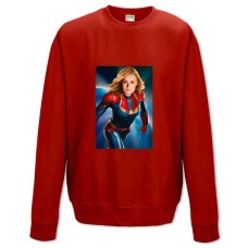 Свитшот с принтом Марвел Герой Капитан Марвел - XS красный