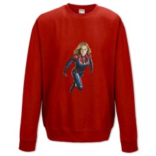 Свитшот с принтом Марвел Капитан Марвел Принт - XS красный
