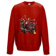 Свитшот с принтом Марвел Персонажи - XS красный