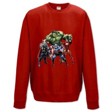 Свитшот с принтом Марвел Главные Герои - XS красный