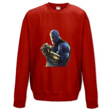 Світшот з принтом Марвел Танос Принт - XS червоний