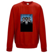 Світшот з принтом Люди В Чорному Герої - XS червоний