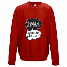 Sweatshort with Print Виноваты Звёзды Quote 2 - XS  red