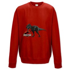 Свитшот с принтом Парк Юрского Периода Динозавр Логотип - XS красный