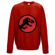 Свитшот с принтом Парк Юрского Периода Красный И Черный - XS красный