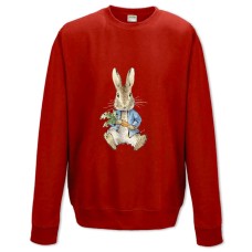 Світшот з принтом Кролик Пітер Героїчний Прикольний Принт - XS червоний