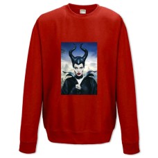 Свитшот с принтом Малефисента Женщина - XS красный