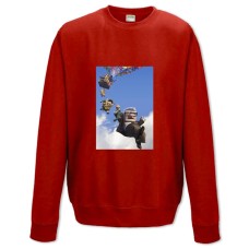 Sweatshort with Print Up Flying Heroes - XS  red