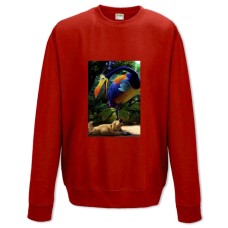 Sweatshort with Print Up Dug With Bird - XS  red