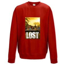 Свитшот с принтом Остров Лост Тематика - XS красный