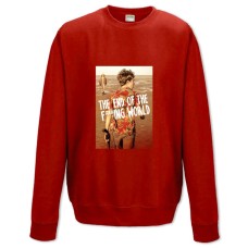 Sweatshort with Print The End Of The F *** Ing World Print - XS  red