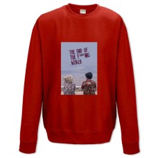 Sweatshort with Print The End Of The F *** Ing World Theme Print - XS  red