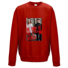 Sweatshort with Print The End Of The F *** Ing World Heroes Print - XS  red